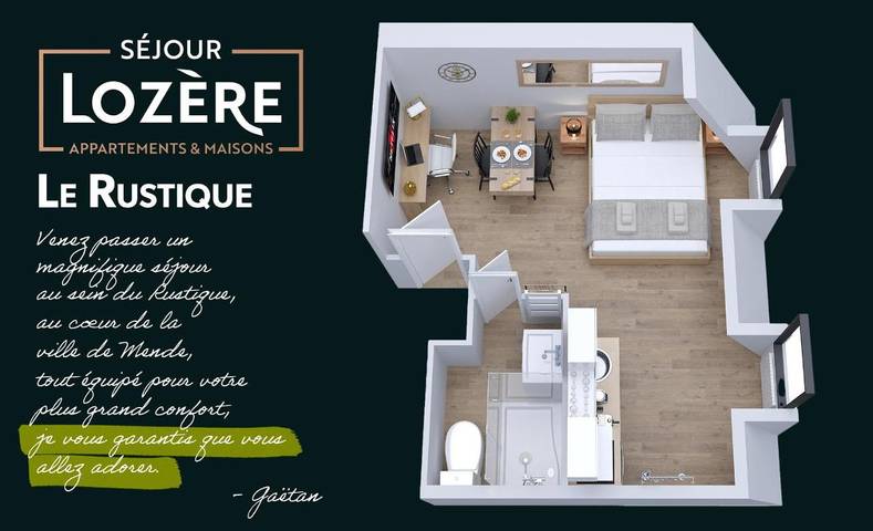 Gîte pour 2 personnes, avec vue à Mende - 3