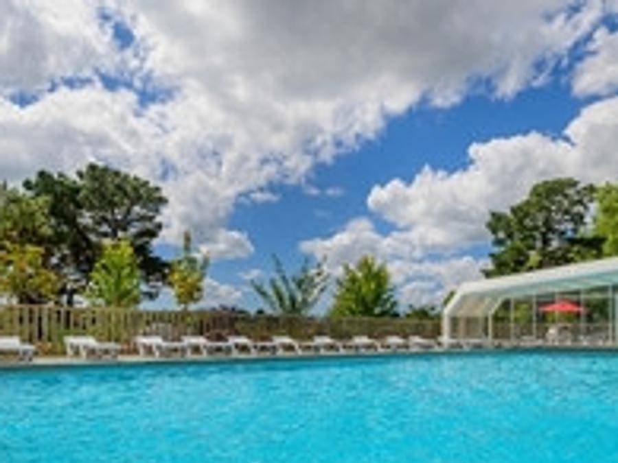 Flower Camping Le Conleau - Mobilhome 6 personas - Mobil-home 35m² Comfort (3 habitaciones) + Clim + terraza semi-cubierta + Tv + Lv in Vannes, Côte des Mégalithes