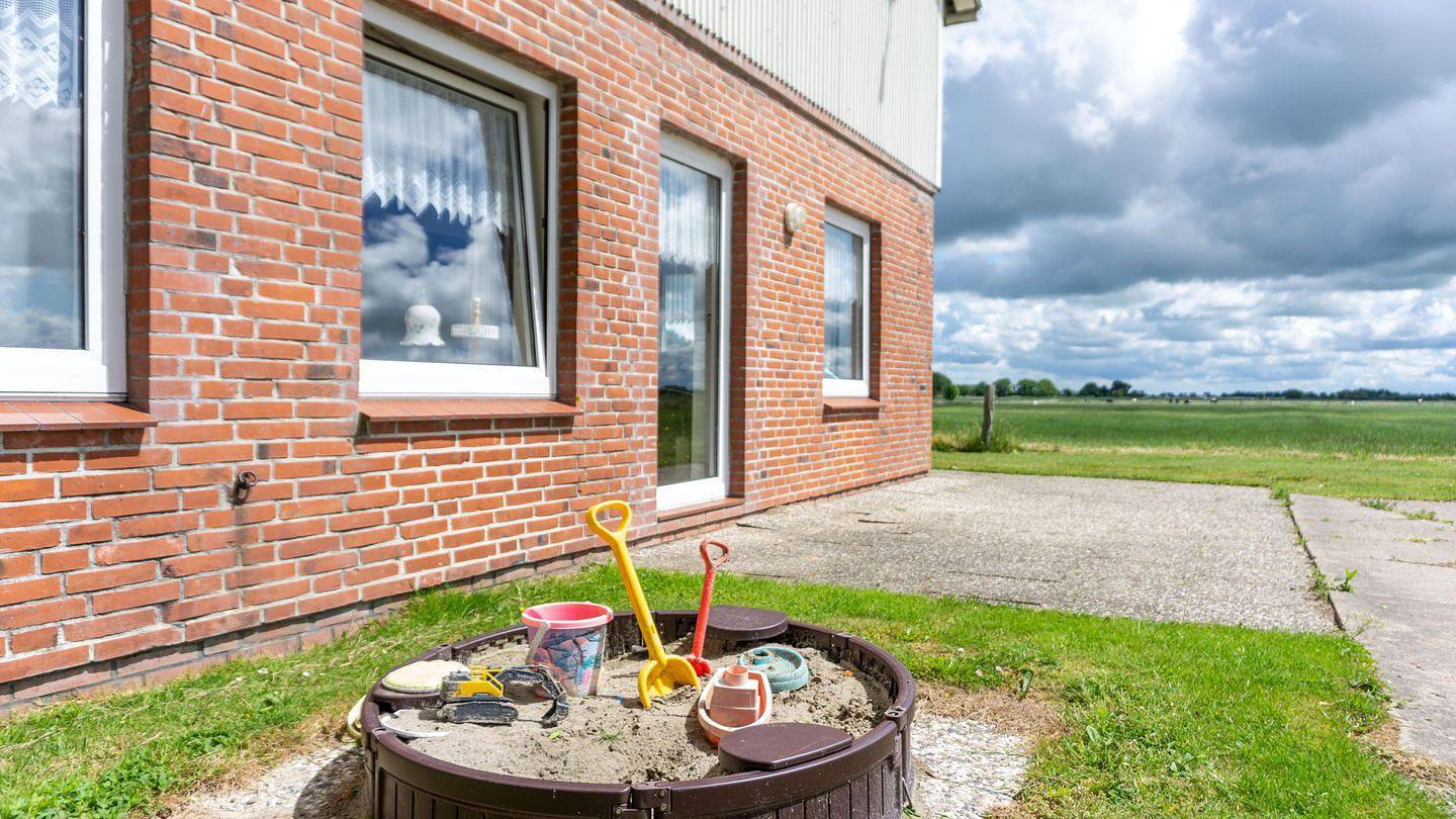 Ganze Wohnung, Ferienwohnung auf dem Ferienhof Nickelswarft 2 in Poppenbüll für 2-6 Personen in Poppenbüll, Eiderstedt