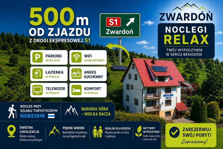 Apartament wakacyjny dla 3 osób, z Taras i Ogród oraz Widok w Zwardoń
