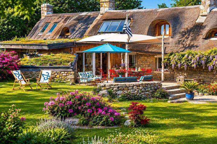 Maison d’hôte pour 6 personnes, avec jardin ainsi que terrasse et vue, animaux acceptés