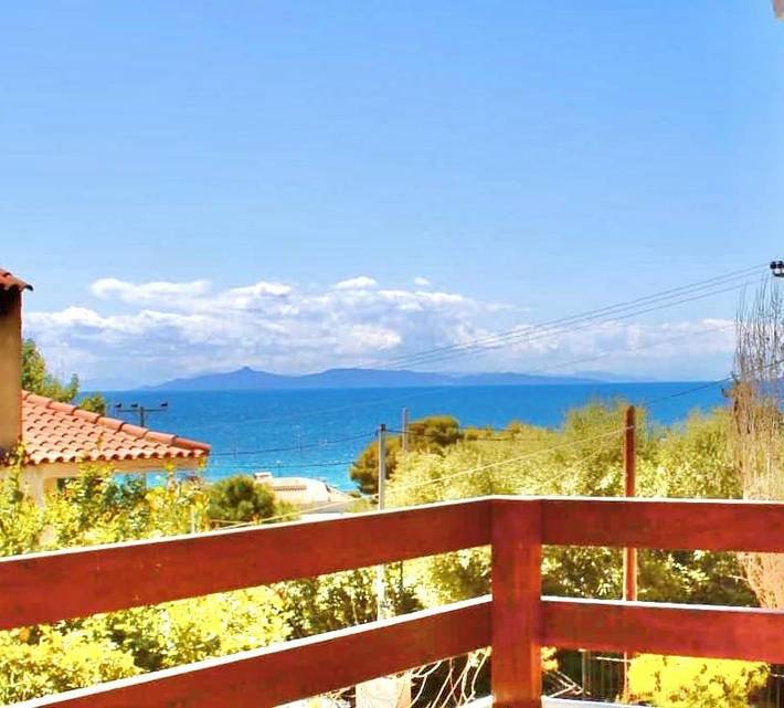 Ferienhaus für 8 Personen, mit Balkon und Terrasse sowie Garten und Ausblick