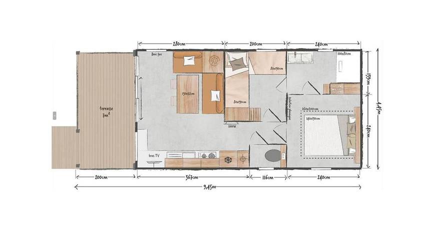 Location de vacances pour 4 personnes, avec jardin et vue, animaux acceptés à Diekirch - 3