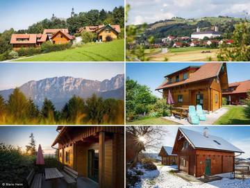 Gîte pour 9 personnes, avec piscine et sauna ainsi que vue et jardin à Schlierbach