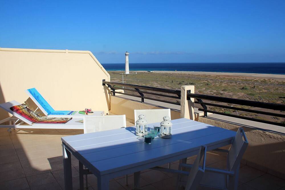 Ganze Wohnung, Große Sonnen-Terrasse mit Blick über den Strand von Jandia in Solana Matorral, Pájara