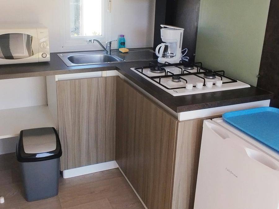 Camping Sites et Paysages - Camping de la Baie - Stacaravan 2 personen - Privilège 1 slaapkamer - Onoverdekt terras - 21 m2 in Pendé, Abbeville en omgeving