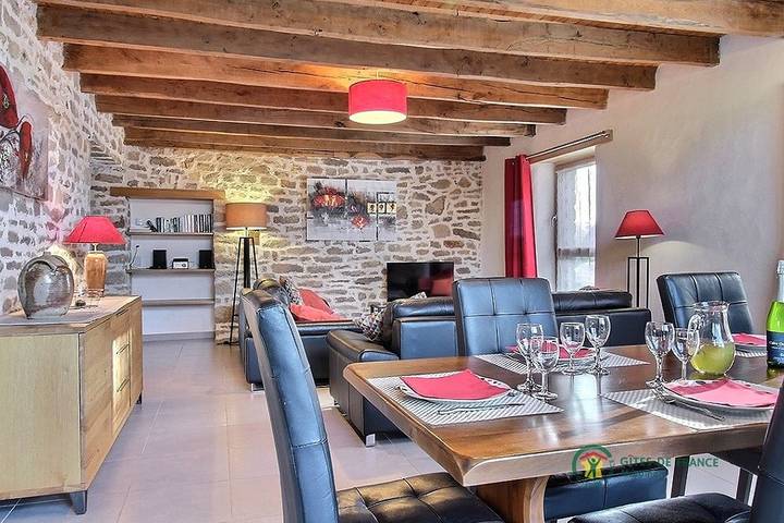 Gîte pour 6 personnes, avec jardin ainsi que terrasse et sauna, animaux acceptés à Locoal-Mendon - 3