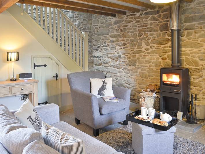 Cottage for 4 people, with garden, with pets in Mid-Wales