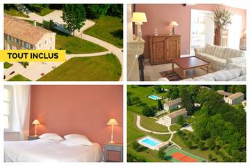 Gîte pour 10 personnes, avec terrasse et jardin ainsi que piscine et jacuzzi à Divajeu
