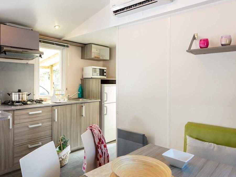 Camping Lou Pignada  - Mobilheim 6 personen - Mobilheim | Comfort | 2 Zi. | 4/6 Pers. | Terrasse Lounge | Klima | Tv in Messanges, Côte d’Argent