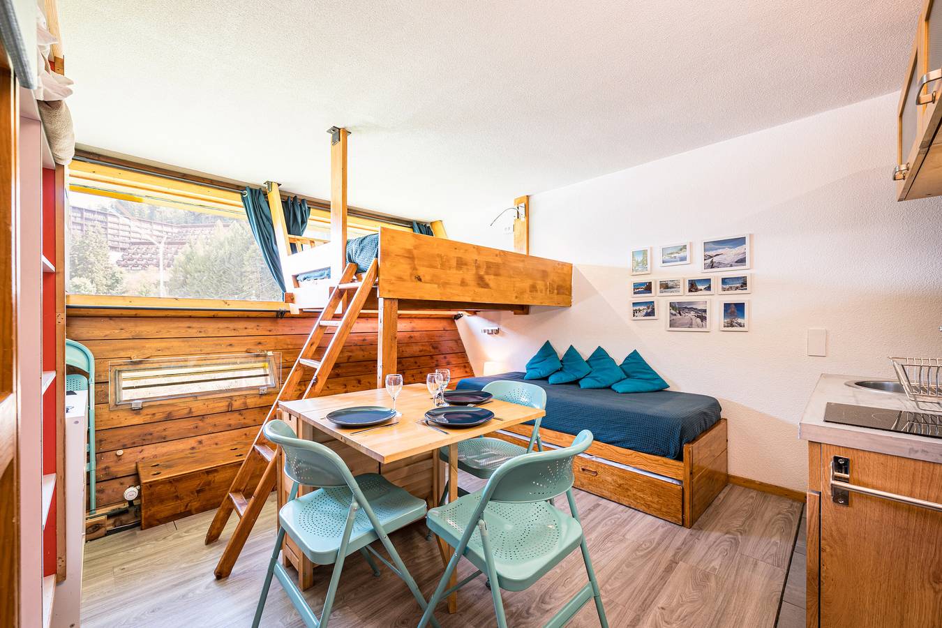 Appartement entier, Appartement 'Arc 1600 - Studio' avec vue sur la montagne et Wi-Fi in Arc 1600, Bourg-Saint-Maurice
