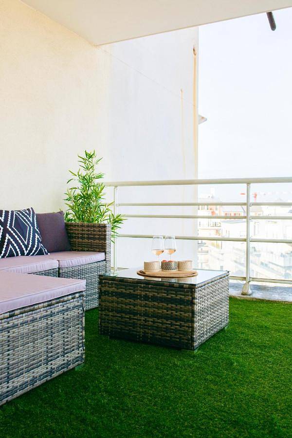 Appartement de vacances pour 4 personnes, avec Balcon ainsi que Terrasse et Vue