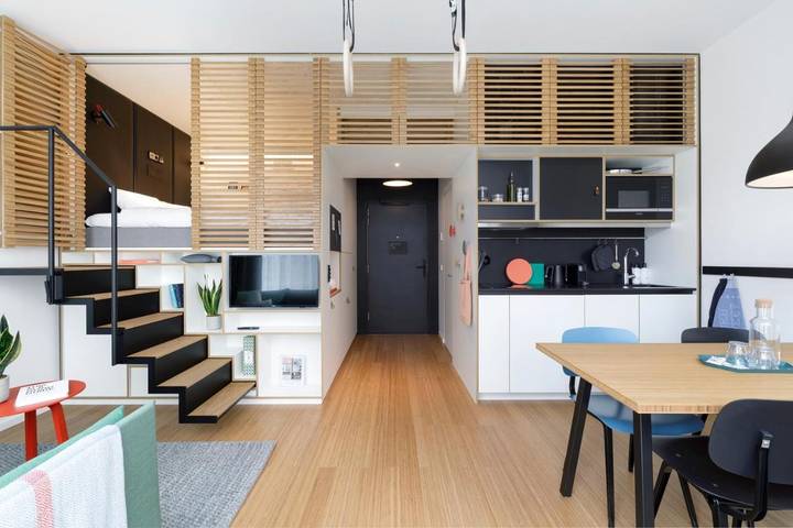Appart’hôtel pour 2 personnes, avec terrasse et vue