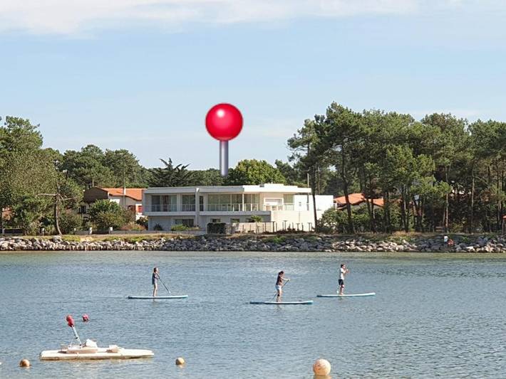 Maison d’hôte pour 2 personnes, avec terrasse et jardin ainsi que vue sur le lac et vue à Mimizan