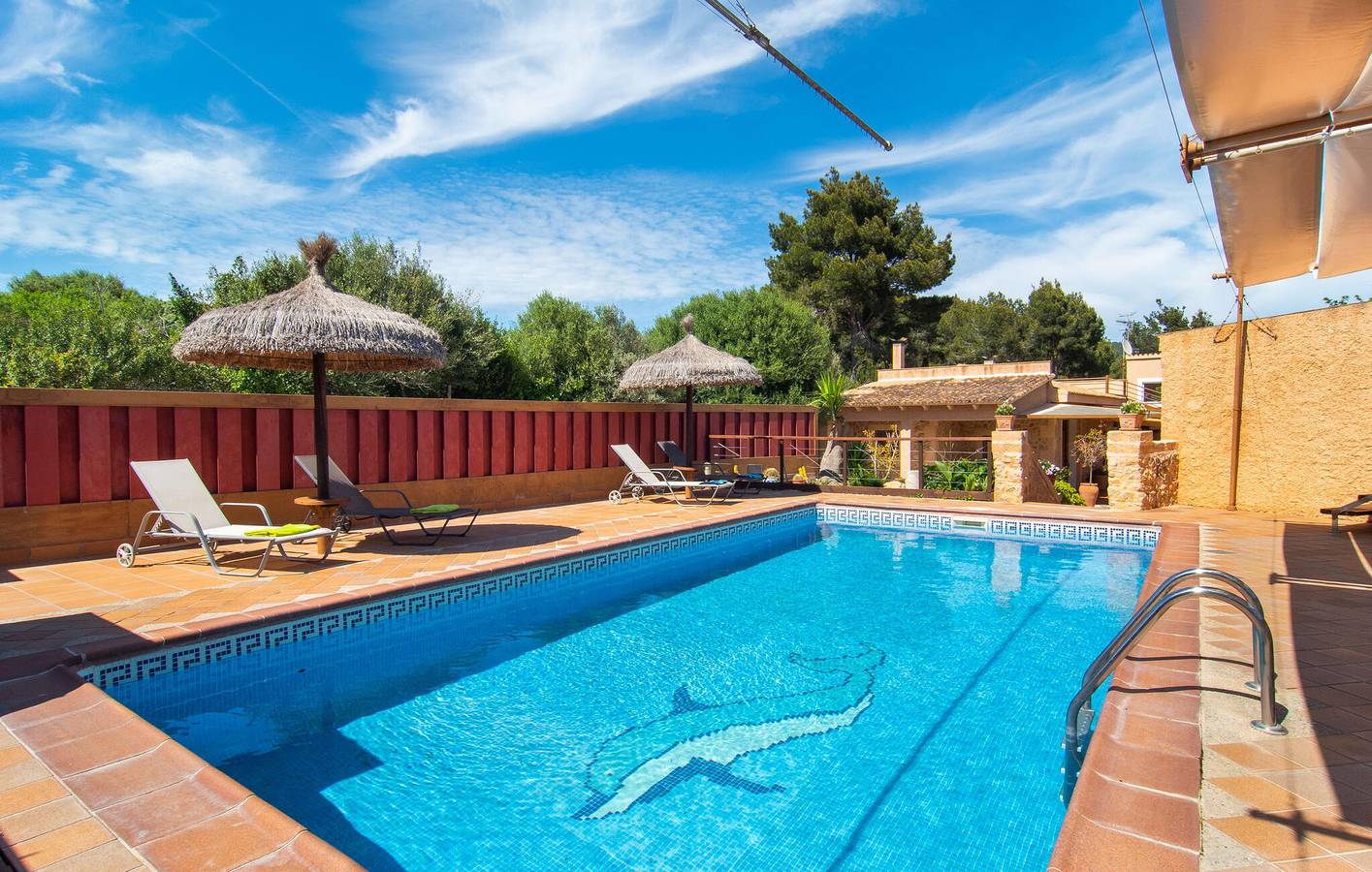 Sea View Oasis with Pool, Terrace & Wifi - 1000m to Sa Marjal Beach in Port Nou, Son Servera