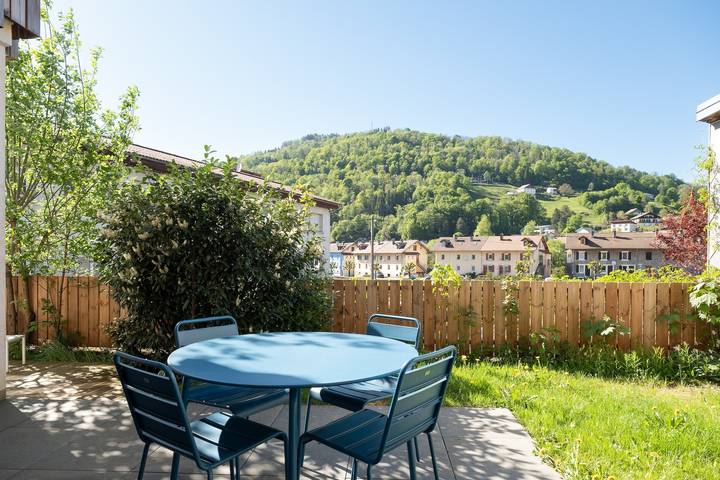 Ferienwohnung für 4 Personen, mit Garten und Sauna, mit Haustier