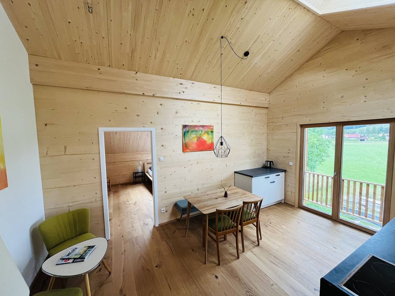 Ganze Ferienwohnung, Ferienwohnung Holz und Himmel - Ferienwohnung Holz und Himmel für 2 Personen mit offenem Wohnraum und Schlafzimmer, 53 qm in Aschau (Chiemgau), Aschau im Chiemgau