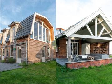 Location de vacances pour 4 personnes, avec jardin ainsi que vue sur le lac et vue dans Roelofarendsveen