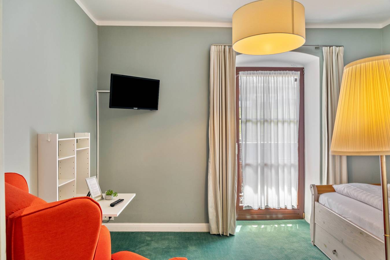 Kamer 6 (eenpersoonskamer) met uitzicht op de bergen, balkon en Wi-Fi in Seefeld in Tirol, Innsbruck Land