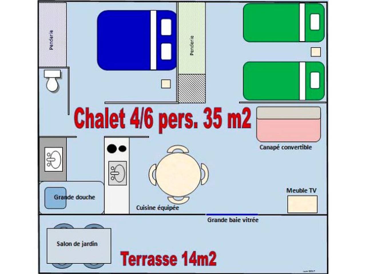 Chalet 35m² avec Terrasse, 2 Chambres in Boulogne-sur-Gesse, Haute-Garonne