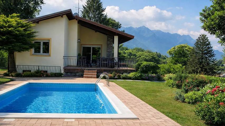 Ferienhaus für 5 Personen, mit Pool und Garten, mit Haustier in Brezzo di Bedero