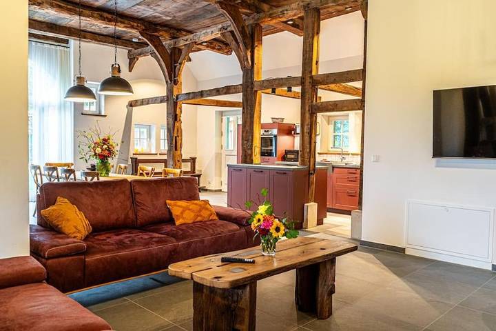 Ferienwohnung für 5 Personen, mit Terrasse und Garten sowie Sauna und Ausblick in Versmold