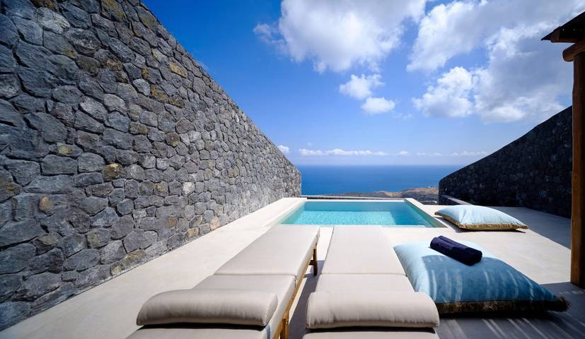 Ferienhaus für 2 Personen, mit Meerblick und Balkon sowie Garten auf Santorin - 3