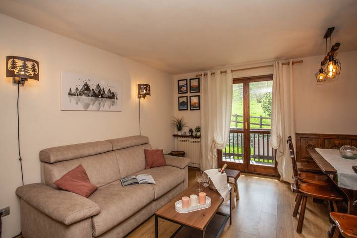 Apartamento para 4 personas, con Balcón además de Jardín y Vistas en La Thuile