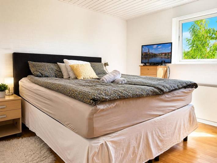 Ferienwohnung für 5 Personen, mit Balkon und Terrasse sowie Garten und Ausblick in Pandrup