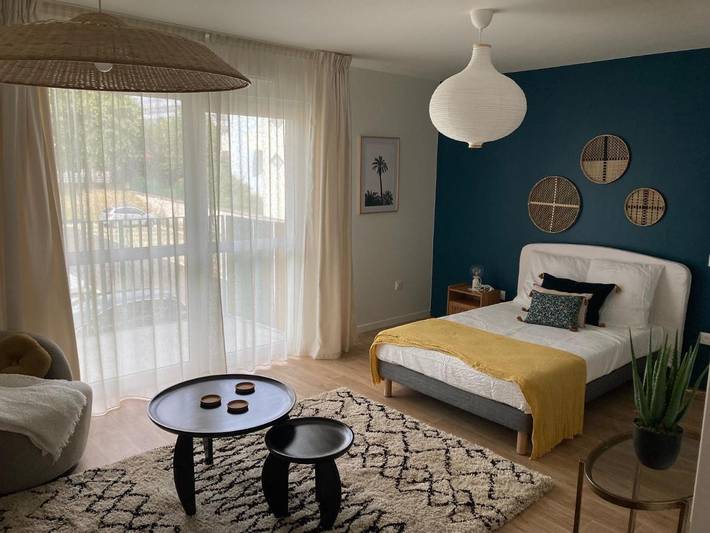 Appart’hôtel, avec Balcon ainsi que Terrasse et Jardin
