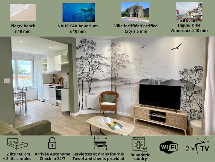 Location de vacances pour 6 personnes, avec Jardin à Saint-Martin-Boulogne