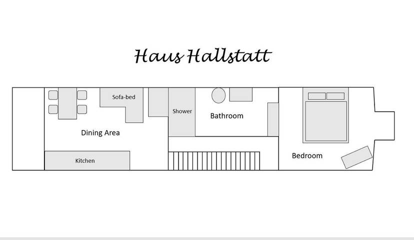 Ferienhaus für 4 Personen, mit Balkon und Terrasse sowie Seeblick und Ausblick in Hallstatt - 2