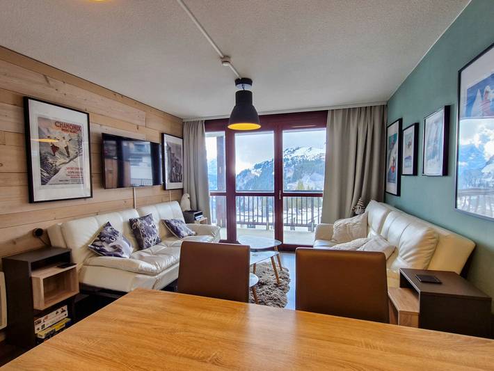 Vakantieappartement voor 6 personen, with balkon and zwembad as well as sauna, met huisdier in Flaine