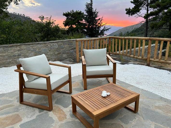 Holiday rental for 2 people, with garden and terrace as well as view, with pets in Thassos