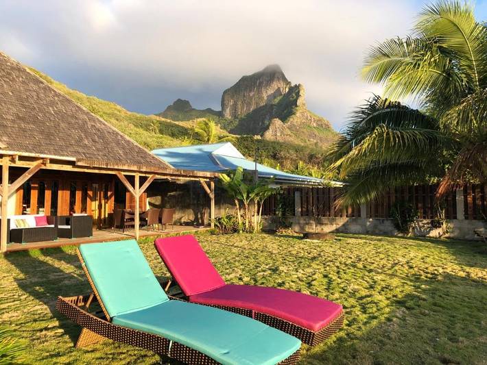 Maison de vacances pour 5 personnes, avec vue et jardin dans Bora Bora