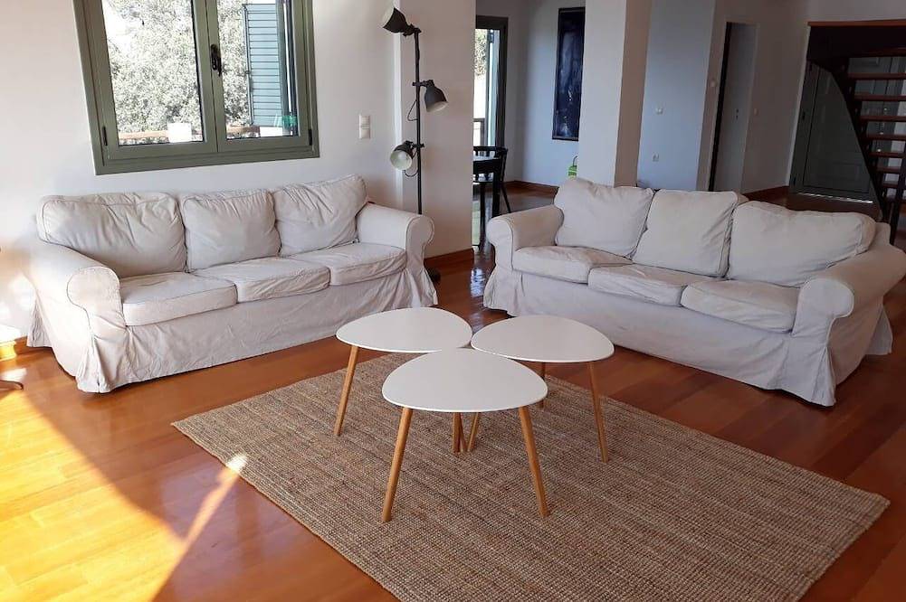 A modern villa in a unique setting with stunning views. in Inseln der Region Attika