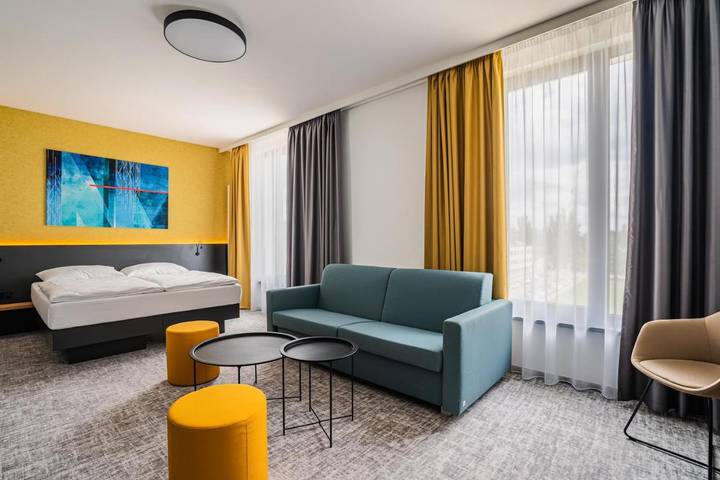 Hotel dla 2 osób, z Taras i Sauna oraz Widok w Hradec Králové