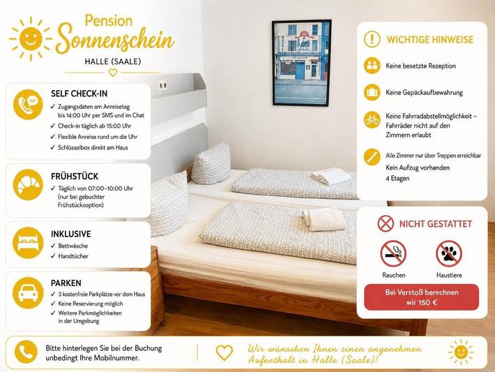 BnB für 3 Personen in Halle