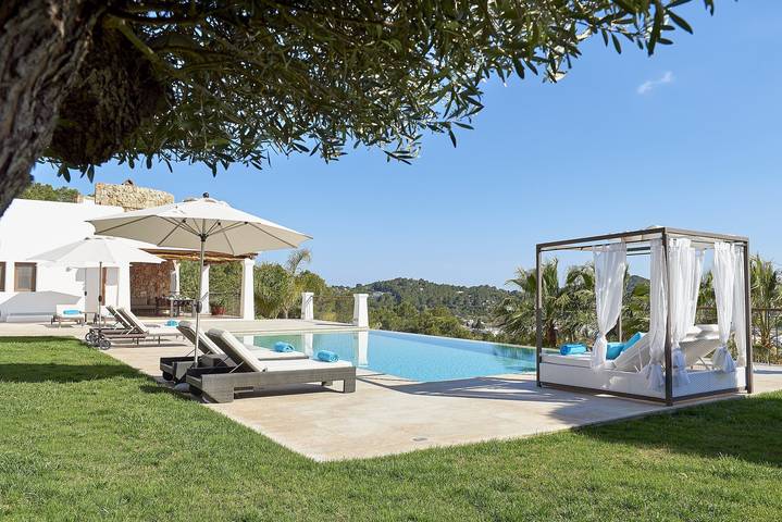 Casa de vacaciones para 8 personas, con vistas al mar y piscina además de sauna y jardín en Sant Carles de Peralta