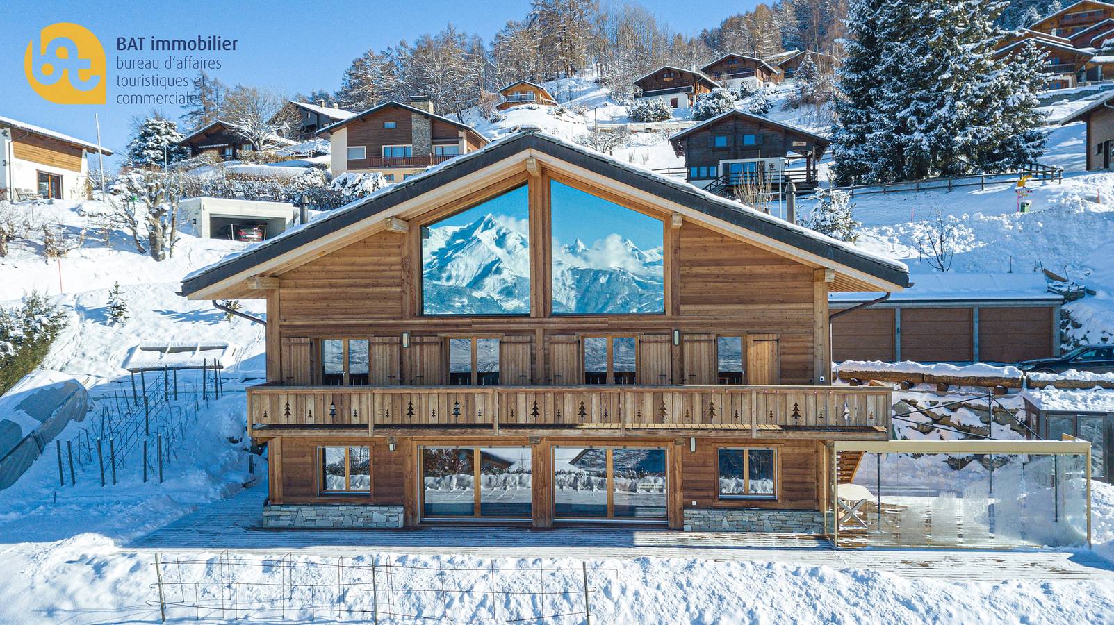 Ganze Wohnung, Cornalin n° 174, neue Wohnung mit Panoramablick in Mont-Noble, Walliser Alpen