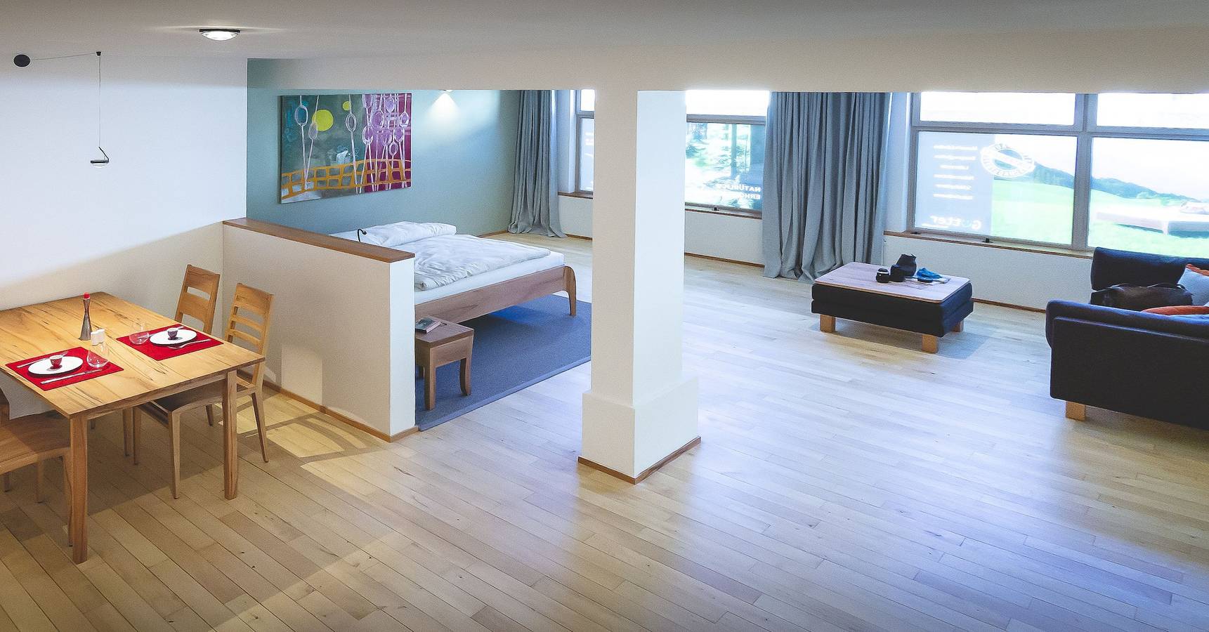 Ganze Ferienwohnung, Apartment E3 - modernes Appartement mit großem Wohn-/Schlafraum, 70 m² in Wasserburg am Inn, Landkreis Rosenheim