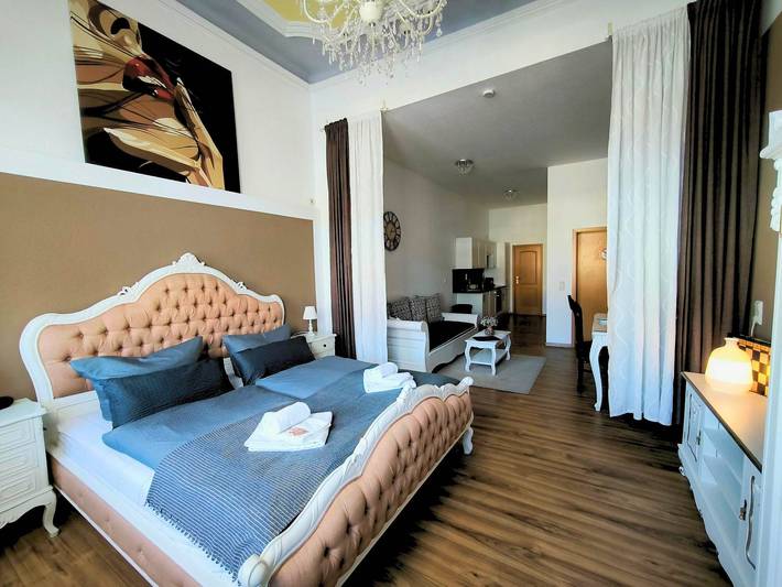 Ferienwohnung für 3 Personen, mit Balkon/Terrasse und Garten in Mühlhausen