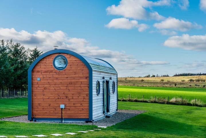 Glamping for 3 people, with view and terrace in Northumberland