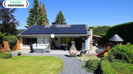 Location de vacances pour 7 personnes, avec terrasse et jacuzzi ainsi que sauna et jardin à Houffalize