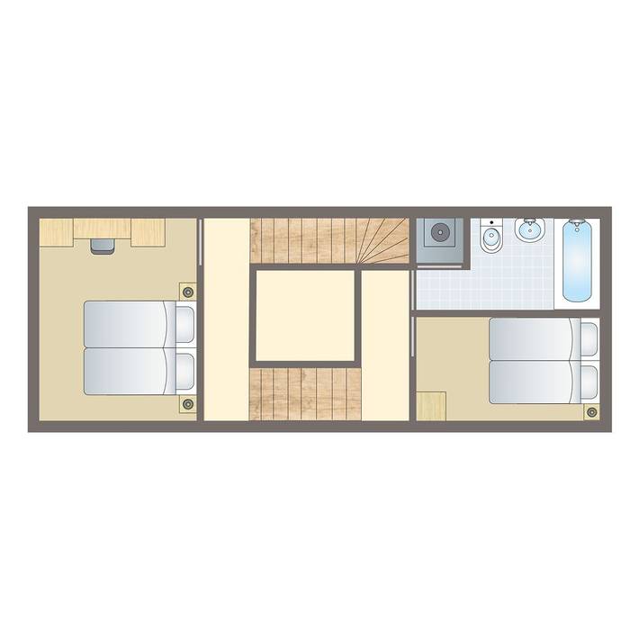 Bungalow für 6 Personen, mit Sauna und Terrasse sowie Balkon/Terrasse in Tschechien - 2