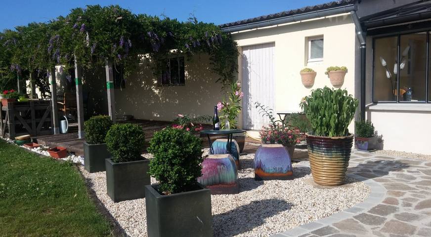 Chambre d’hôte pour 2 personnes, avec jardin, animaux acceptés