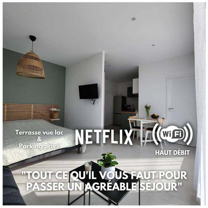 Gîte pour 4 personnes, avec vue sur le lac ainsi que terrasse et vue à Lugrin - 2