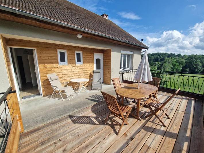 Maison de vacances pour 4 personnes, avec Balcon et Terrasse ainsi que Jardin et Vue