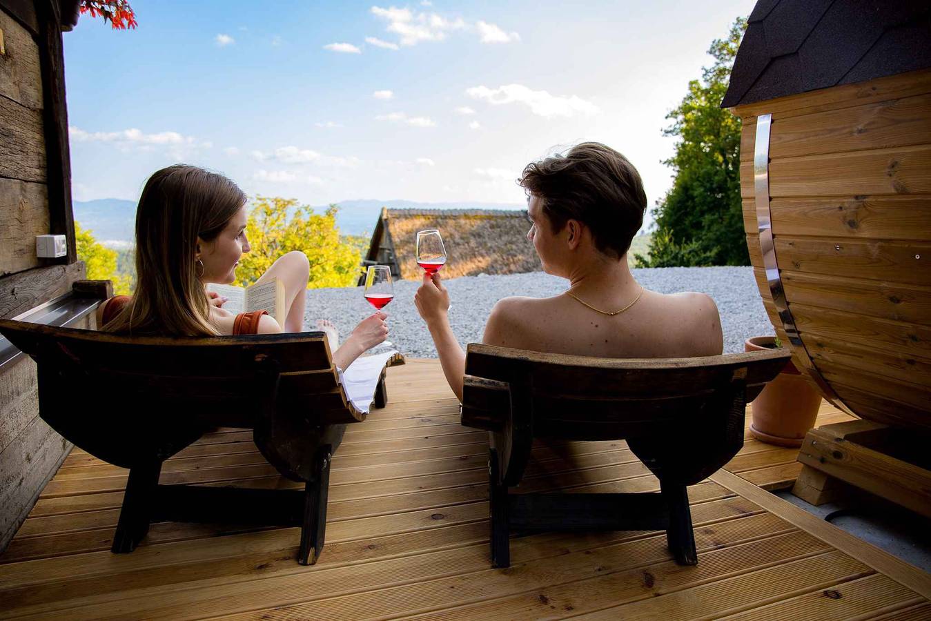 Hütte mit schöner Aussicht, Sauna und Whirlpool  in Neustadtl, Slowenien