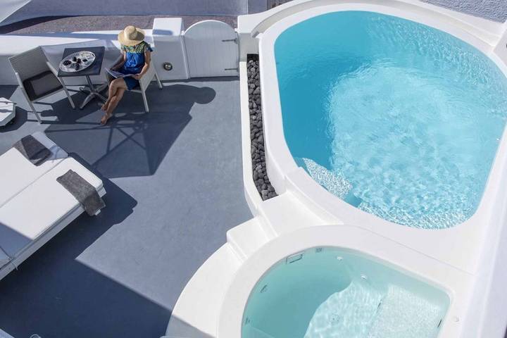 Villa pour 2 personnes, avec vue sur l’océan et terrasse dans Firostefani - 3